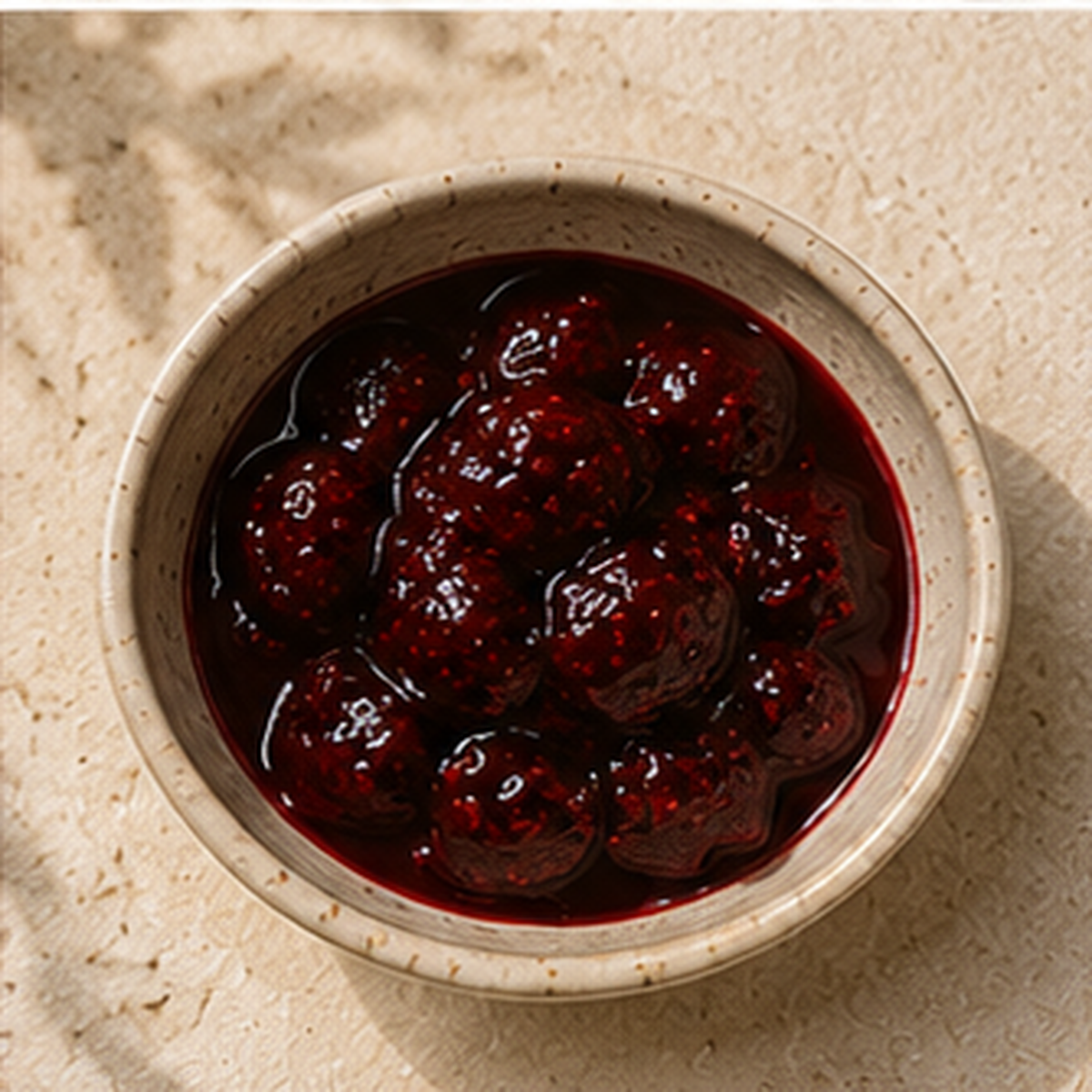 Sour cherry compote